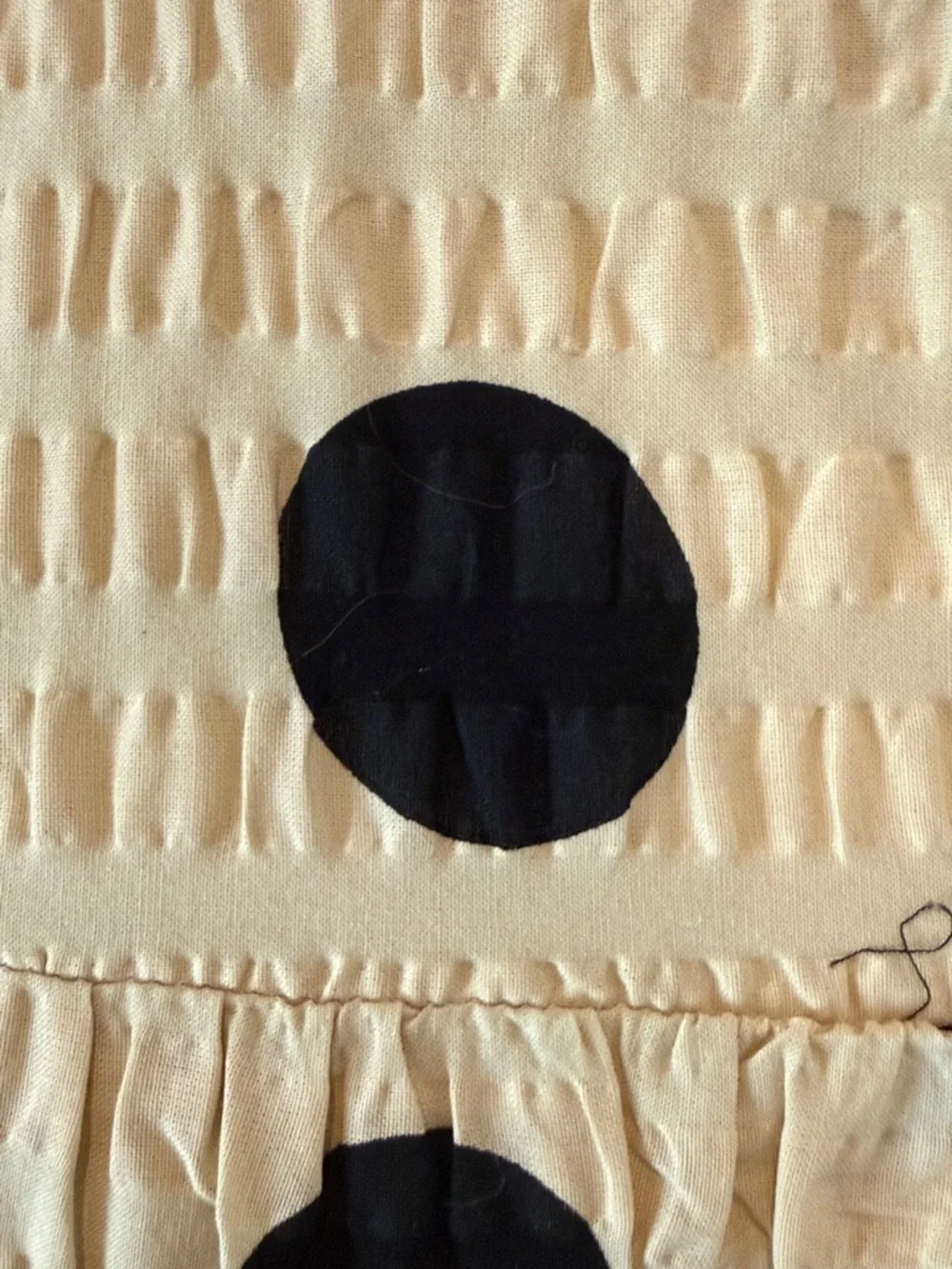 Sleeveless Tan Maxi Dress with Black Polka Dots - Picture 5 of 9